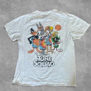 Tune Squad White Graphic Tee